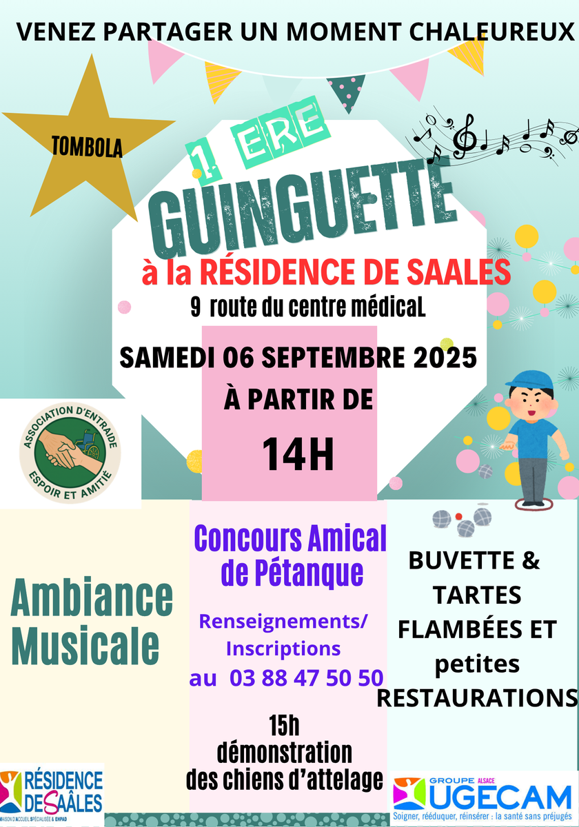 1 ere guinguette à la résidence de SAALES 
