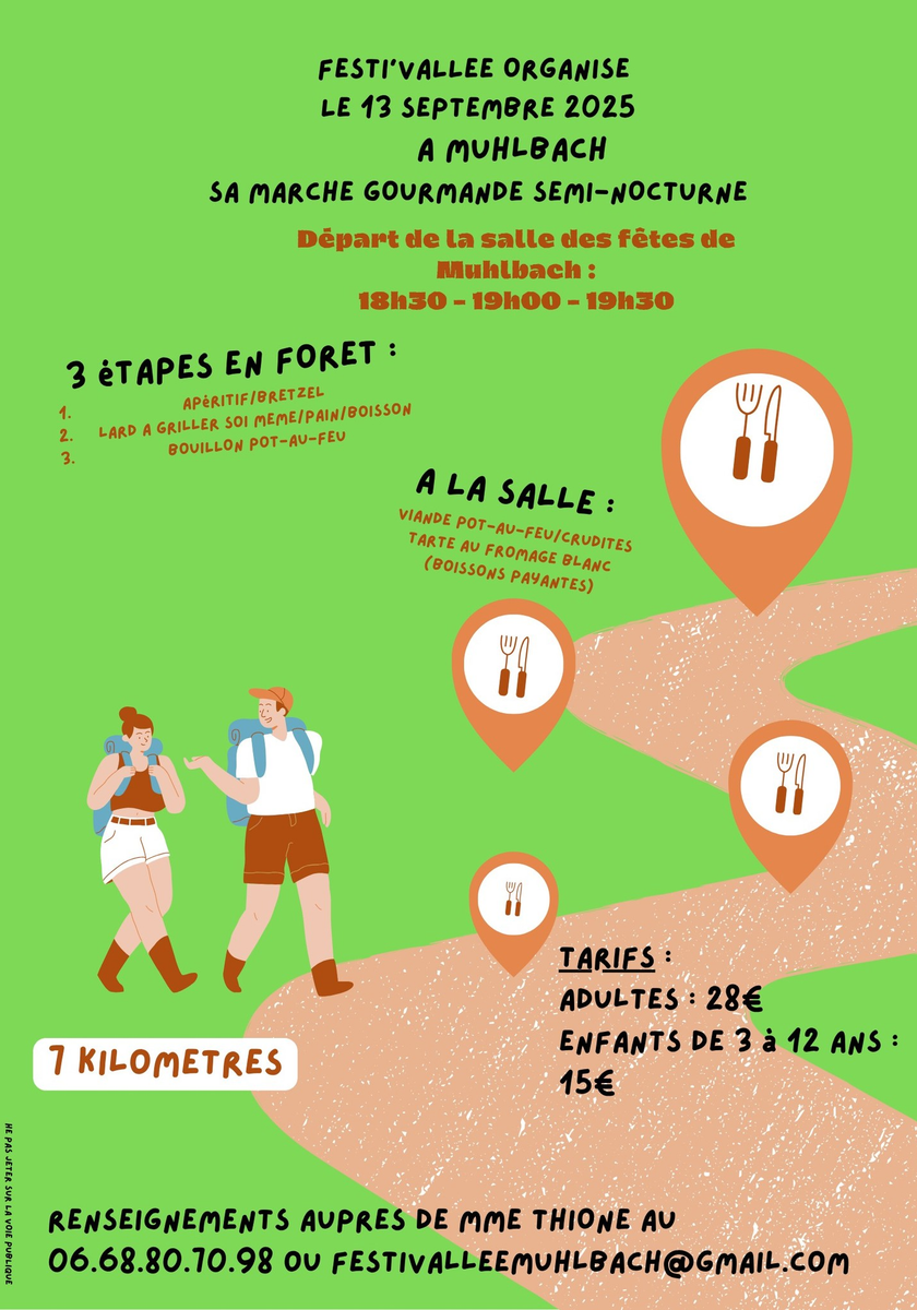 Marche gourmande semi nocturne