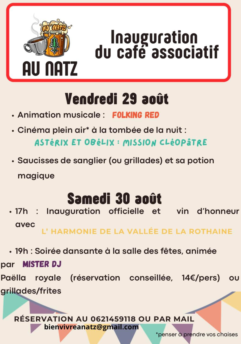 Inauguration du café associatif  "AU NATZ"