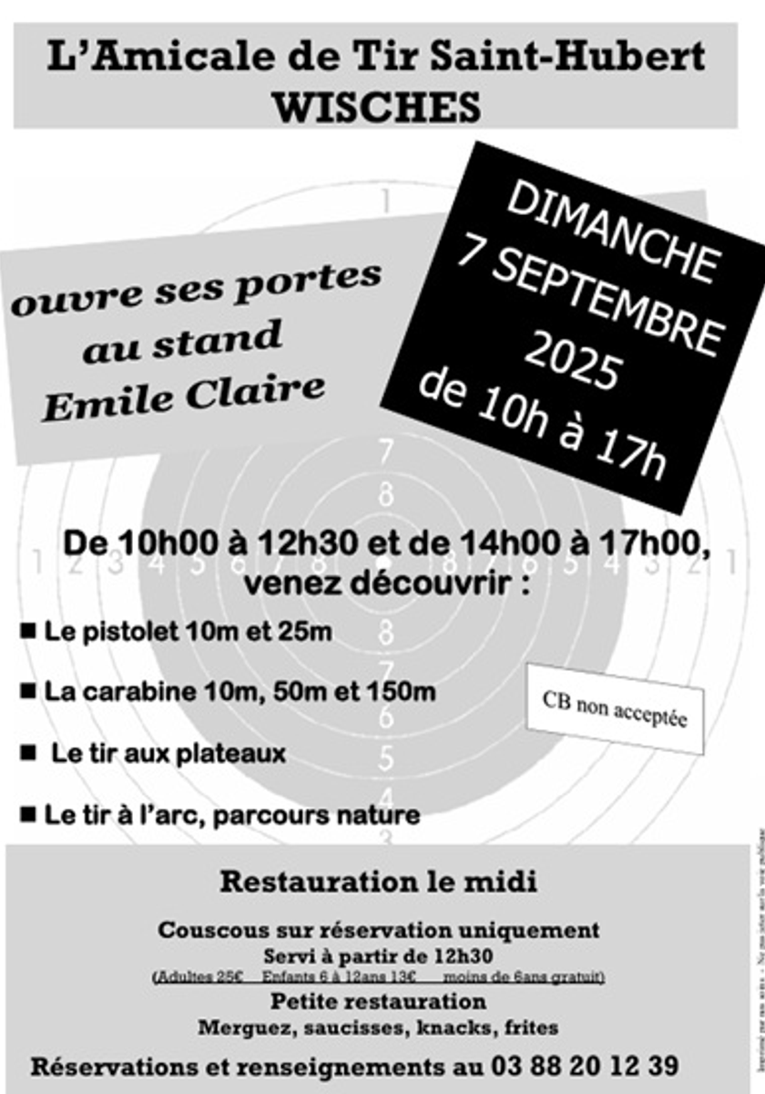 PORTES OUVERTES  Stand de Tir Saint Hubert