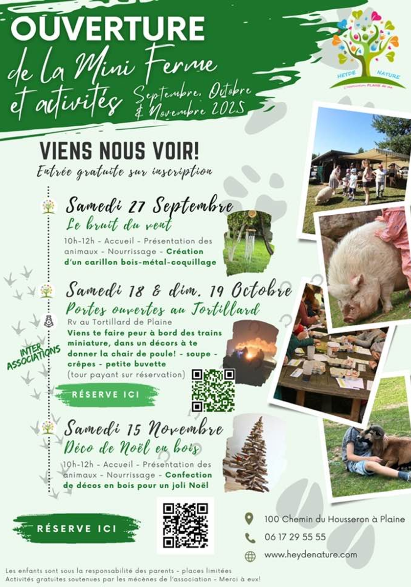 Ouverture mini ferme Heyde nature
