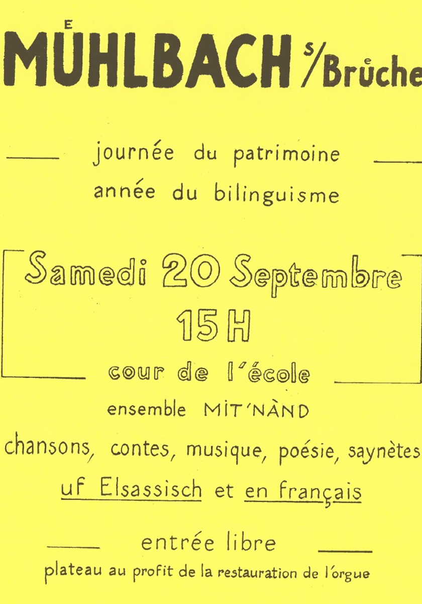  Journée du patrimoine - année de bilinguisme
