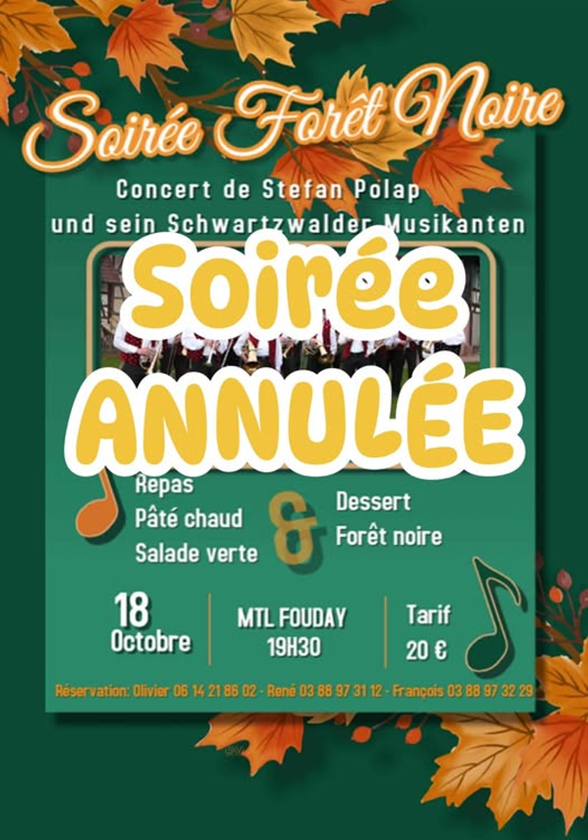 Soirée  Forêt Noire