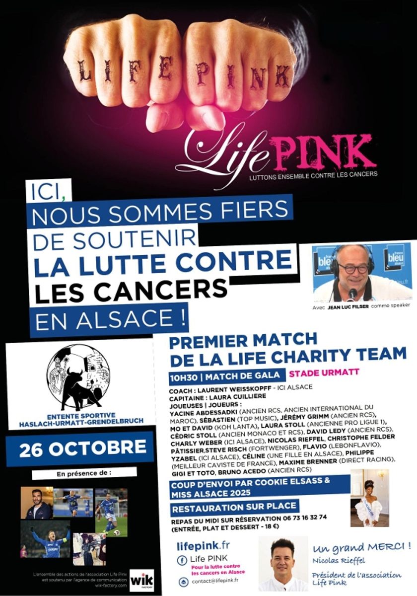 HUG -Match de Gala en faveur de Life Pink