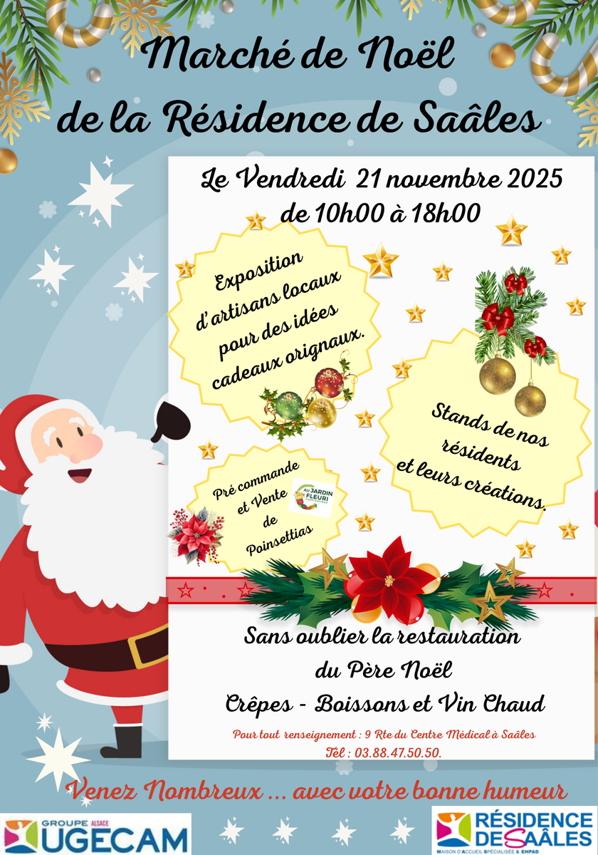 Marché de Noel à la résidence de  SAALES 