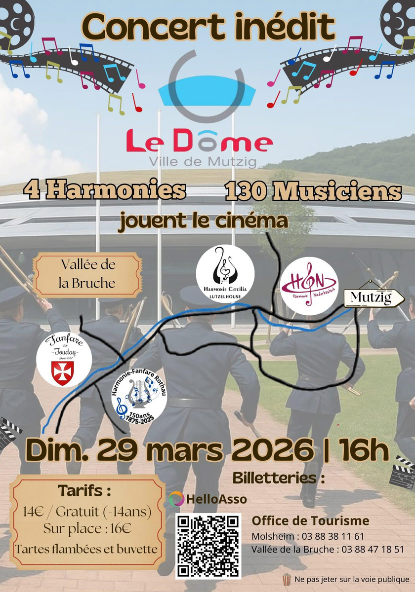 Concert des 4 Harmonies de la vallée de la Bruche 