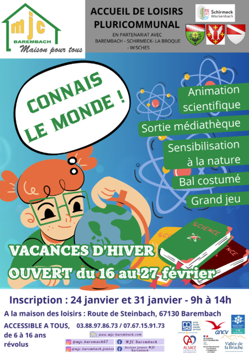  Centre de loisirs – Vacances d’hiver 2026 